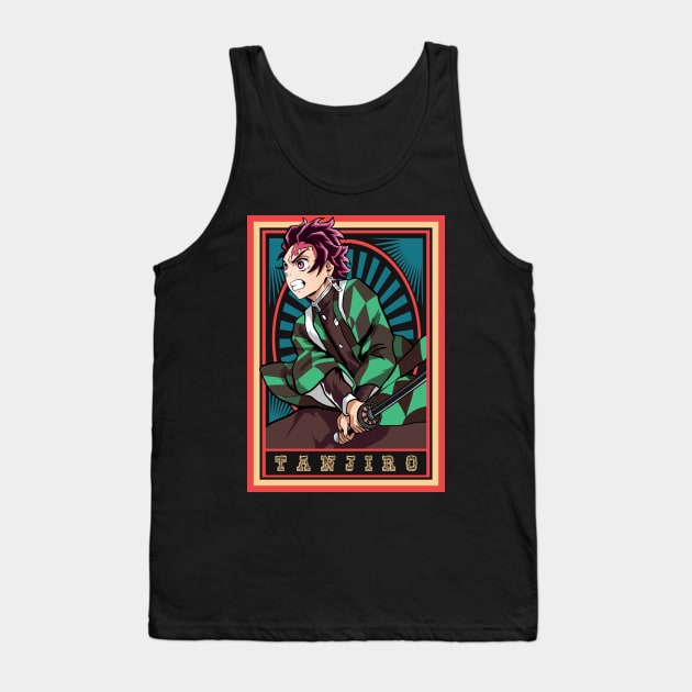 Demon Slayer Anime - Tanjiro Kamado Tank Top by mounier